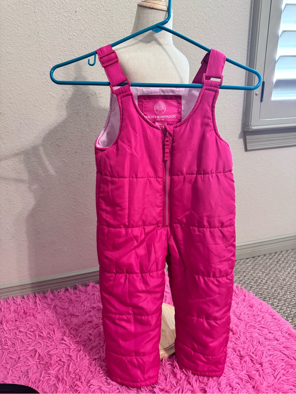 Weatherproof Girls 4T Pink Snow Bib Overalls Winter Ski Pants